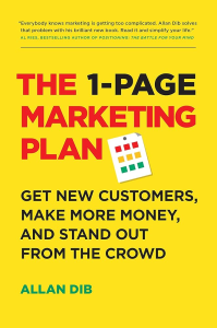 The one page marketing plan book